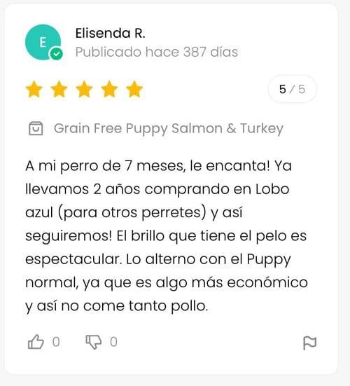 Valoración pienso clientes