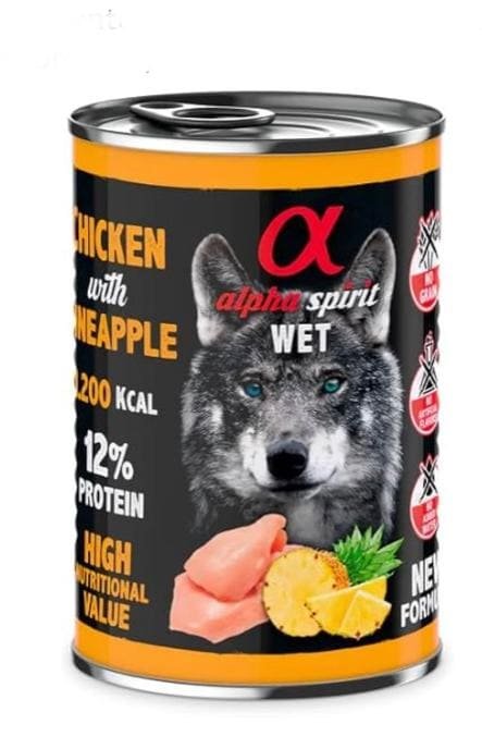 Comida húmeda perros Alpha Spirit chicken with pineapple