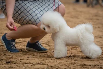 Bichón frise perro de raza pequeña